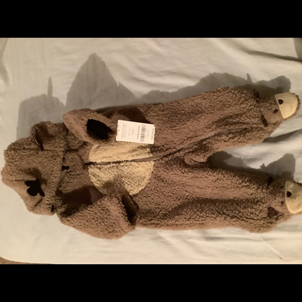 Newborn baby bear bodysuit coat